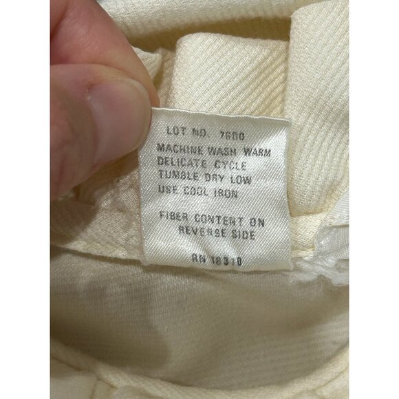 Vintage Barbizon Helena Ruffle Zip Front Nightgown Cream Sz Small Embroidered - Picture 8 of 10